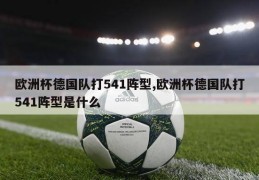 欧洲杯德国队打541阵型,欧洲杯德国队打541阵型是什么