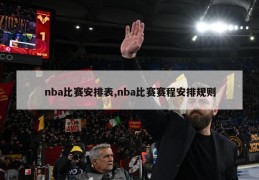 nba比赛安排表,nba比赛赛程安排规则