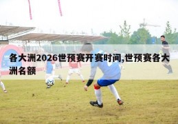 各大洲2026世预赛开赛时间,世预赛各大洲名额