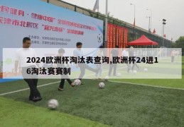 2024欧洲杯淘汰表查询,欧洲杯24进16淘汰赛赛制